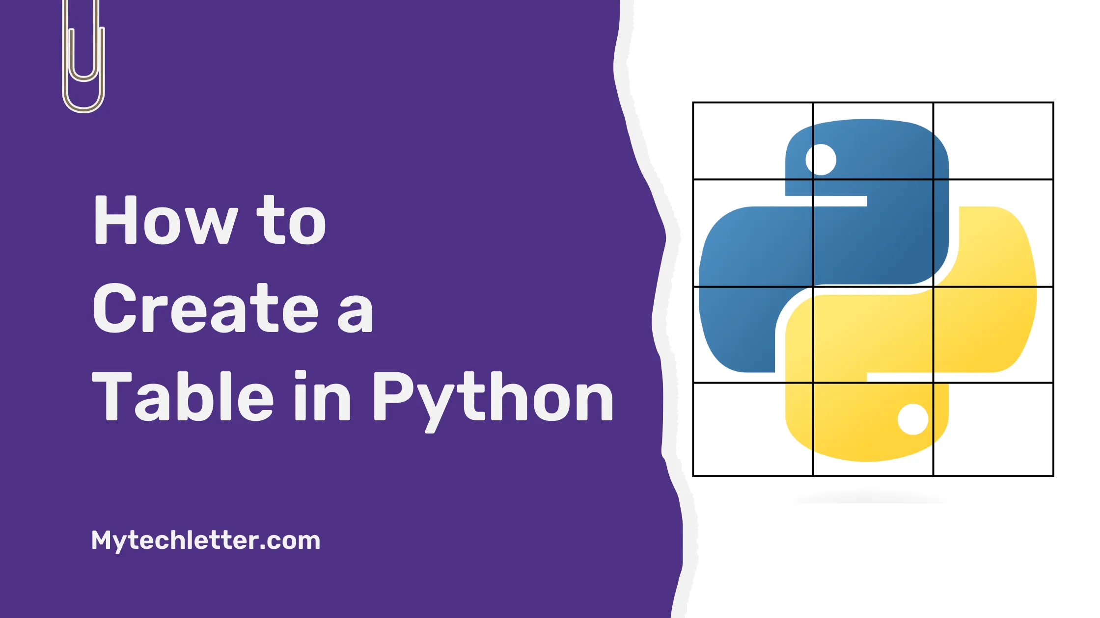 How to Create a Table in Python